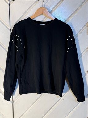 Mango Black Crewneck Sweatshirt